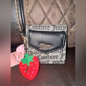 Juicy Couture Freshly Picked Mini Envelope Flap Wallet Black Bags/ Liquorice